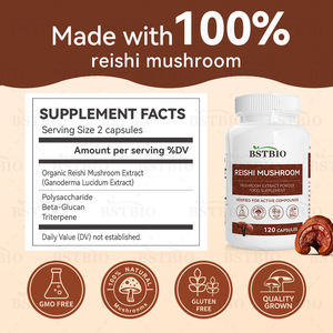 BSTBIO Suplementos Herbais Extrato De Cogumelo <span class=keywords><strong>Reishi</strong></span> Orgânico Ganoderma Lucidum Cápsulas - Product Image 3