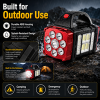 Lanterne solaire de camping portable, 8 LED, projecteur, lumière de travail COB double face, rechargeable par USB, batterie externe pour lampe d'urgence en extérieur