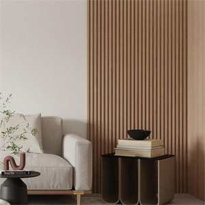 Revêtement mural intérieur de bonne qualité Décoration murale Panneaux composites en bois et plastique WPC Panneau mural cannelé <span class=keywords><strong>pour</strong></span> la décoration - Product Image 5