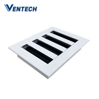 Diffuseur linéaire réglable en aluminium à 4 fentes pour conduits d'air conditionné Ventech