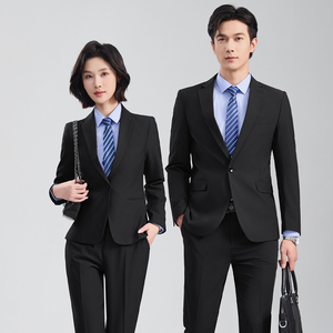 Completo Slim Fit da Uomo e <span class=keywords><strong>Donna</strong></span>, Comodo da Indossare in Ufficio, Stile Uniforme Professionale - Product Image 6