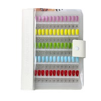 Album professionnel portable magnétique pour présentation d'ongles, anti-poussière, transparent, pour cartes de couleurs, rangement et collection de capsules d'ongles en gel