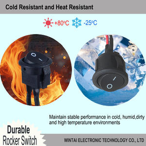 Interruttore a bilanciere On/Off Wintai-Tech 10A/125V 2 con fili Spst Kcd2 interruttore a bilanciere T85 24V - Product Image 5
