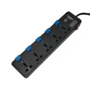 Custom individual switch extension cord power universal power strip usb electric socket outlet for table