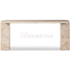 Newstar mobili in marmo di lusso <span class=keywords><strong>Romano</strong></span> consolle tavolo deserto Taupe in marmo stretto lungo pietra consolle tavolo da tavolo - Product Image 2