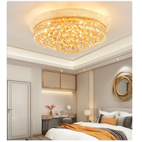 Lustres modernes en cristal doré, grandes luminaires de plafond pour hall d'entrée, escalier, salon, couloir, entrée