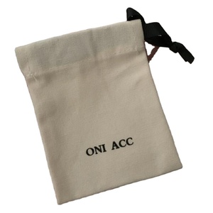 Vente en gros de petits sacs d'emballage en coton biodégradable personnalisés pour bracelets, bagues, boucles d'oreilles, certifiés GOTS - pour cadeaux - Product Image 1