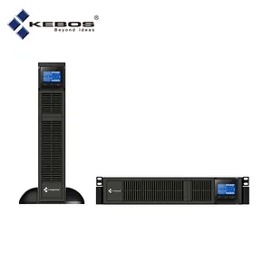 Kebos GR11-3K (L) Tela LCD de alto desempenho Fonte de energia ininterrupta Bateria Protetor contra surtos de energia Montagem em rack online ups 3 kva