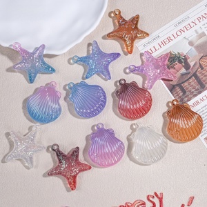 DIY fait à la main coquille étoile <span class=keywords><strong>de</strong></span> mer coquille acrylique pendentif à breloque perles en vrac conception acrylique plastique Lucite perles <span class=keywords><strong>personnalisable</strong></span> cheveux - Product Image 3