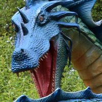 HT-025 Dinosaurus Animatronik Triceratops Ukuran Asli Realistis dengan Suara untuk Pabrik Taman Hiburan