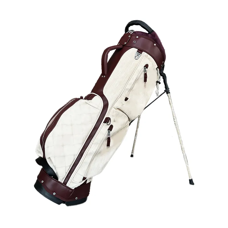 Sac de club de golf fonctionnel Chengsheng sac de support de golf personnalisé en cuir PU durable sacs de golf au design élégant