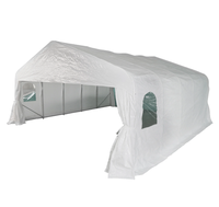 Abri pliant à double abri d'auto robuste Auvent de garage portable en acier étanche Design moderne simple Abri de stationnement de voiture en plein air