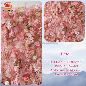 ดอกไม้ประดิษฐ์ผนังเรียบดอกไม้หวายดอกกุหลาบสร้างสรรค์ผนังพื้นหลังงานแต่งงานกำแพงดอกไม้สามมิติ - Product Image 2