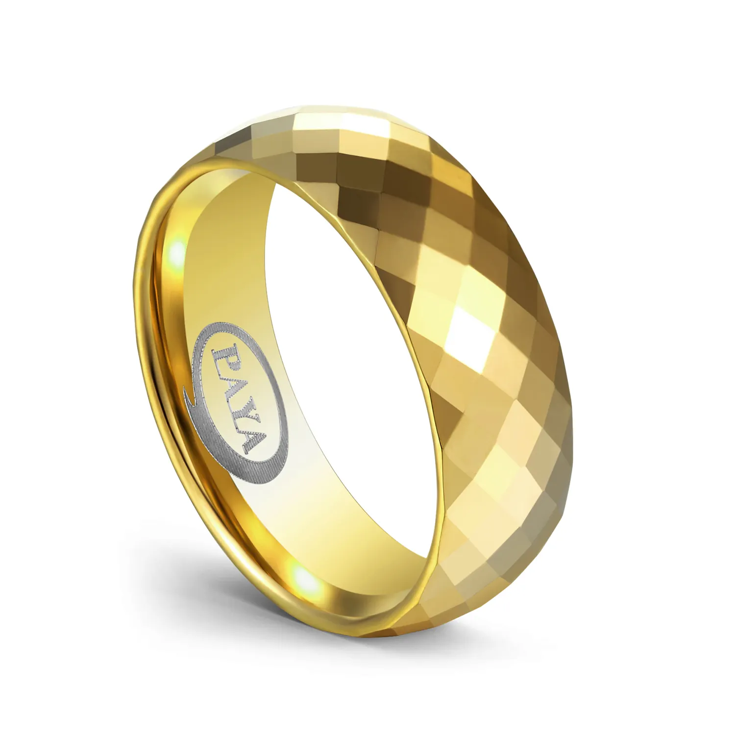 Anéis de casamento de tungstênio, anéis femininos de ouro rosa, 18k, fábrica da china