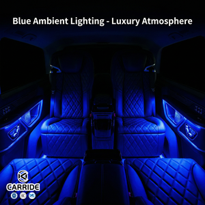 Asientos de Clase Ejecutiva para Aviación CARRIDE, Furgoneta MPV, Tapicería de Cuero Acolchado Diamante, Iluminación Ambiental LED Azul, Panel de Control Táctil, <span class=keywords><strong>Kit</strong></span> de Mesa - Product Image 2
