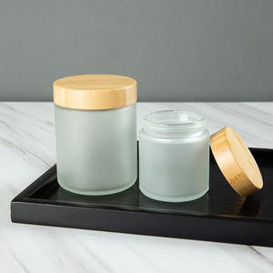 Emballage cosmétique pour soins de la peau, flacon compte-gouttes givré pour sérum, pots de crème, flacons pulvérisateurs pour lotion corporelle avec couvercle à anneau en bambou - Product Image 4