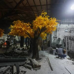 Árbol de arce amarillo artificial directo de fábrica: Árbol falso de hojas de otoño realistas para paisajismo interior y exterior - Product Image 2