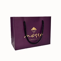 Sacs d'emballage personnalisés faits à la main, durables, écologiques, recyclables, en papier d'art, pour bijoux et montres, avec lamination, personnalisés, bordeaux, luxe