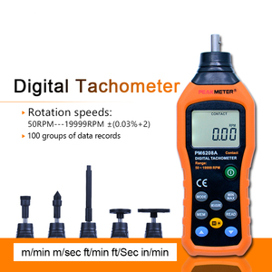 جهاز قياس السرعة الرقمي Pm6208b بدون تلامس، نطاق القياس من 50 إلى 19999 دورة في الدقيقة، يقيس من 50 مم إلى 250 مم - Product Image 2