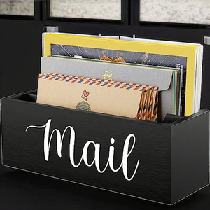 Caja de Almacenamiento de Madera Sheeraz International Mail, Caja Organizadora Multiusos para Documentos, para Uso en el Hogar y la Oficina - Product Image 2