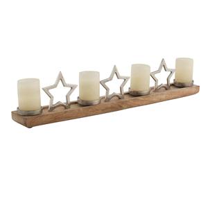 Centros de mesa Decoraciones Soporte de aluminio único Best Seller Niquelado 4 Soportes para velas con bandeja rectangular - Product Image 4