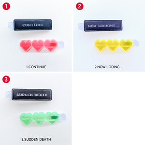 คลิปหนีบผมอะคริลิคแบบกำหนดเอง ลาย Japanese Command Message Pixel Life Vivid Hair Accesoried - Product Image 2
