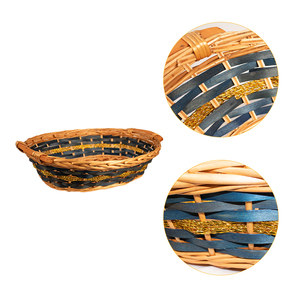 Scatola portaoggetti <span class=keywords><strong>in</strong></span> <span class=keywords><strong>vimini</strong></span> di erba marina intrecciata a mano, cesto <span class=keywords><strong>in</strong></span> <span class=keywords><strong>vimini</strong></span>, organizer da scrivania per trucchi, contenitore multiuso - Product Image 5