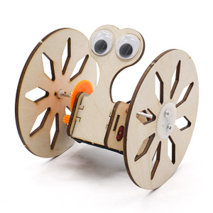 Kit de Ciencia DIY de Coche de Doble Rueda de Madera, Juguete Educativo Manual para Niños de 7-9 Años, Modelo de Aprendizaje STEM con Forma de Dibujos Animados - Product Image 1