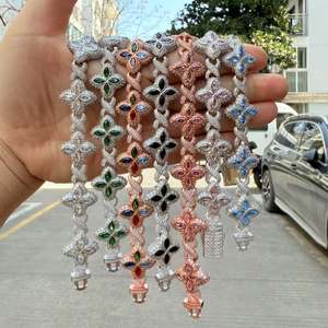 यूविन टैक्स फ्री क्वर ब्रांड सीज़ क्यूबन चेन ब्रेसलेट पेंड हिप हॉप वास्तविक सोने की प्लेटेड इन्फिनिटी चेन महिला गहने - Product Image 2