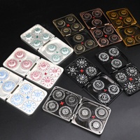 Auf Lager Quadratisches Dungeons and Dragons 7-teiliges Rundes Drehwürfel-Set Roulette Metall DND Würfel mit Geschenkverpackung