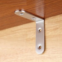 Support d'angle à 90 degrés en acier inoxydable Supports d'angle Support de joint Fixation de meuble Porte d'armoire Écrans muraux avec vis