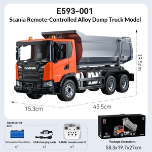 Double Eagle E593 <span class=keywords><strong>Scania</strong></span> <span class=keywords><strong>Camion</strong></span> benne télécommandé en plastique et alliage, modèle 1:20, jouet de simulation électrique pour travaux publics - Product Image 6