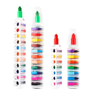创意儿童蜡笔8/12颜色不脏DIY蜡笔儿童最喜欢的玩具促销礼品儿童派对学校用品