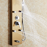 Offre Spéciale cascade panneau de douche cascade pluie douche robinet sélection panneau de douche pour salle de bain