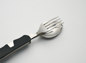 Chức năng thép không gỉ thiết lập dao kéo cho cắm trại ngoài trời du lịch có thể gập lại muỗng nĩa dao kim loại thực tế đồ dùng - Product Image 5