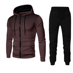 Ensemble de survêtement à capuche zippé pour homme, tenue de jogging athlétique respirante avec pantalon de survêtement pour la gym, le fitness et la course à pied - Product Image 3