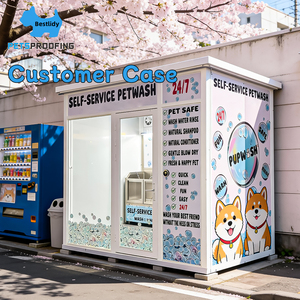業務用屋外ステンレス製多機能犬洗浄キオスクセルフサービスペットグルーミングステーション機器パビリオン - Product Image 2