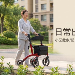 Exactly Foldable Aluminum Alloy Four Wheel <b>Walker</b> 906B Rehabilitation Aid For <b>Elderly</b> Shopping - Product Image 2