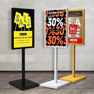 Hiện đại KT bảng hiển thị giá rèn sắt biển áp phích khung khuyến mãi Tầng-thường vụ trung tâm mua sắm quảng cáo hiển thị đứng - Product Image 2