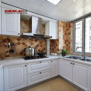 Stile americano Elegante <span class=keywords><strong>Cucina</strong></span> Progetto Armadi Cucine Senza <span class=keywords><strong>Maniglie</strong></span> - Product Image 1