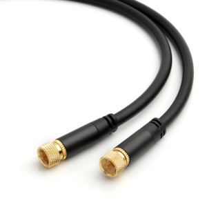 Câble <span class=keywords><strong>coaxial</strong></span> RG6 Connecteur mâle de type F <span class=keywords><strong>Cordon</strong></span> audio vidéo <span class=keywords><strong>numérique</strong></span> à triple blindage plaqué or 15M pour câbles de communication HDTV - Product Image 5