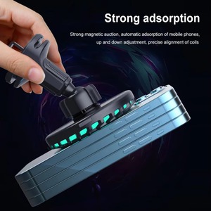 <span class=keywords><strong>Cargador</strong></span> Inalámbrico Magnético <span class=keywords><strong>para</strong></span> Auto de 15W con Luz RGB, Monitor de Audio, Protección OTP, Soporte Fijo <span class=keywords><strong>para</strong></span> Teléfono y Soporte <span class=keywords><strong>para</strong></span> Teléfono con Ventilación - Product Image 4