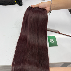 Cheveux vierges vietnamiens bruts en vrac - Lisses, soyeux, cuticules intactes, couleur rouge bordeaux - Product Image 1