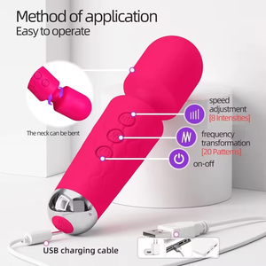 Venta caliente AV Vibrador Masturbador femenino Choque fuerte Masaje privado Stick Juguetes para adultos Juguetes sexuales - Product Image 6