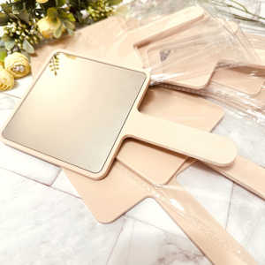 Espejos de Mano Promocionales, <span class=keywords><strong>Espejo</strong></span> de Maquillaje de Bolsillo, Color Beige Rosado, Espejos Personalizados <span class=keywords><strong>con</strong></span> Marca Privada - Product Image 6