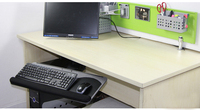 Delux LK06AD — support de clavier ergonomique, repose-poignet coulissant, taille XL, avec deux tapis de souris, pour ordinateur de bureau, plateau