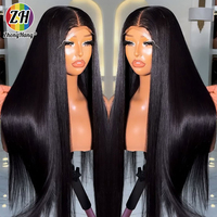 Peluca frontal de encaje HD de 250 densidades al por mayor, cabello humano liso, densidad completa, cabello virgen SDD sin procesar, efecto de fusión indetectable similar a la piel.