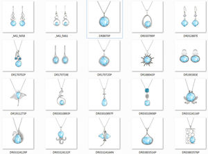 Collar con Colgante de Plata de Ley S925 con Hermoso Larimar Azul Natural, Nueva Colección Más Popular para Mujer - Product Image 4