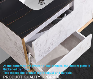 Gabinete de <span class=keywords><strong>tocador</strong></span> de baño flotante negro moderno <span class=keywords><strong>rústico</strong></span> directo de fábrica gabinete de almacenamiento de baño sobre el inodoro - Product Image 6