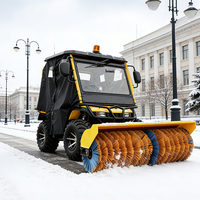 Grande balayeuse à neige routière, machine à éjecter la neige, charrue à neige à quatre roues motrices, souffleuse à neige ATV avec moteur Loncin